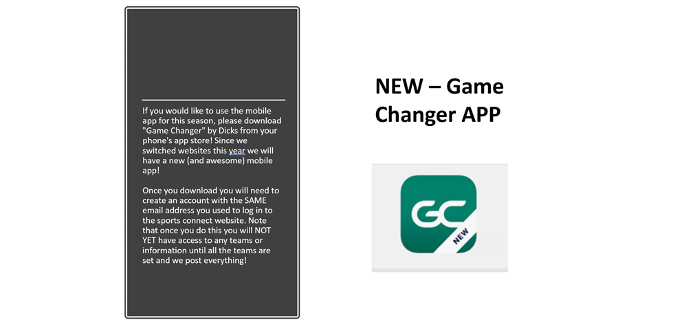 NEW - Game Changer App
