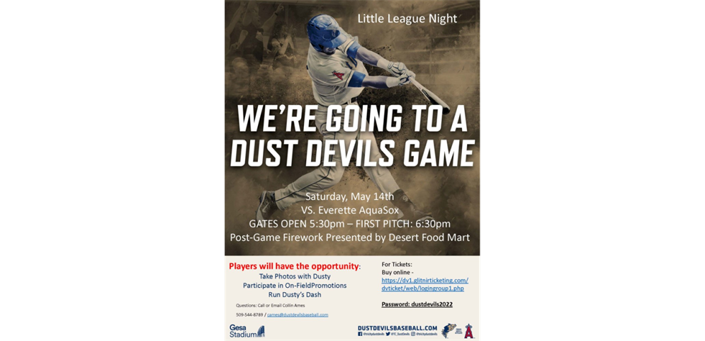 Little League Night @ Dust Devils